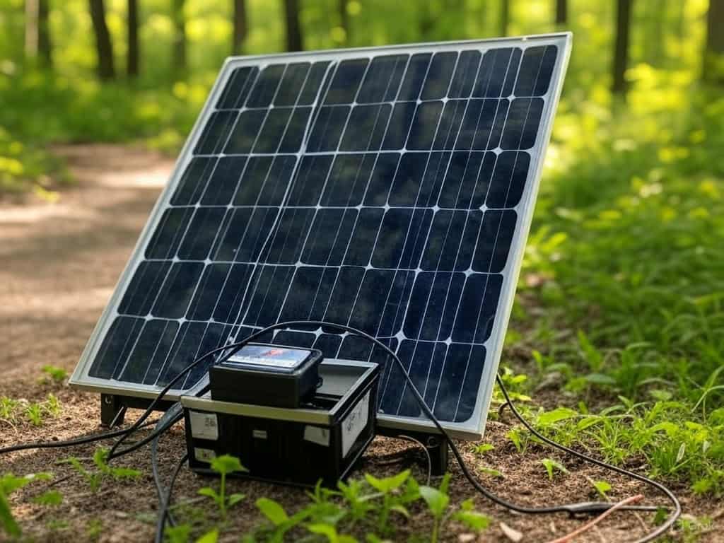 Solaranlage im Wald